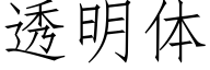 透明體 (仿宋矢量字庫)