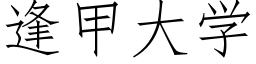 逢甲大學 (仿宋矢量字庫)