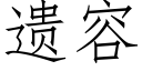 遗容 (仿宋矢量字库)
