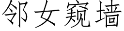 邻女窥墙 (仿宋矢量字库)