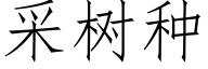 采樹種 (仿宋矢量字庫)