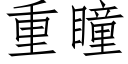 重瞳 (仿宋矢量字庫)