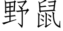 野鼠 (仿宋矢量字庫)