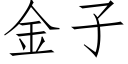 金子 (仿宋矢量字庫)