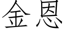 金恩 (仿宋矢量字库)