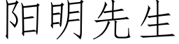 阳明先生 (仿宋矢量字库)