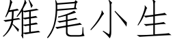 雉尾小生 (仿宋矢量字库)