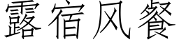 露宿风餐 (仿宋矢量字库)