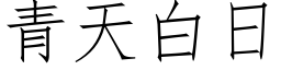 青天白日 (仿宋矢量字库)
