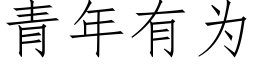 青年有为 (仿宋矢量字库)