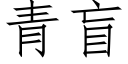 青盲 (仿宋矢量字庫)