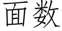 面數 (仿宋矢量字庫)