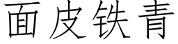 面皮铁青 (仿宋矢量字库)