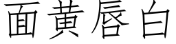 面黃唇白 (仿宋矢量字庫)