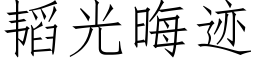 韬光晦迹 (仿宋矢量字庫)