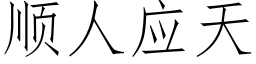 顺人应天 (仿宋矢量字库)