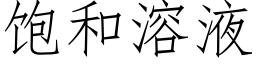 飽和溶液 (仿宋矢量字庫)