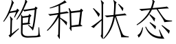 飽和狀态 (仿宋矢量字庫)