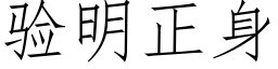 驗明正身 (仿宋矢量字庫)