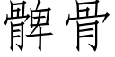 髀骨 (仿宋矢量字库)