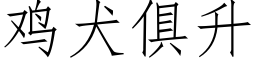 雞犬俱升 (仿宋矢量字庫)