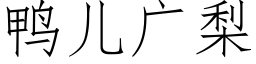 鴨兒廣梨 (仿宋矢量字庫)