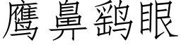 鹰鼻鹞眼 (仿宋矢量字库)