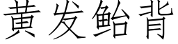 黄发鲐背 (仿宋矢量字库)