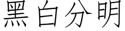 黑白分明 (仿宋矢量字库)