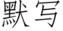 默寫 (仿宋矢量字庫)