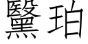 黳珀 (仿宋矢量字库)