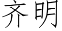 齐明 (仿宋矢量字库)