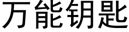 萬能鑰匙 (黑體矢量字庫)