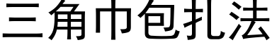 三角巾包紮法 (黑體矢量字庫)