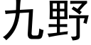 九野 (黑體矢量字庫)