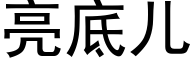 亮底兒 (黑體矢量字庫)