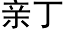 親丁 (黑體矢量字庫)