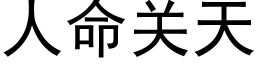 人命关天 (黑体矢量字库)