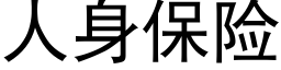 人身保險 (黑體矢量字庫)