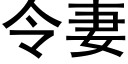 令妻 (黑體矢量字庫)