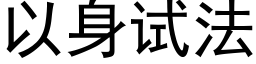 以身试法 (黑体矢量字库)