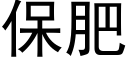 保肥 (黑體矢量字庫)