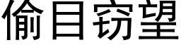 偷目竊望 (黑體矢量字庫)