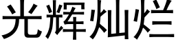 光輝燦爛 (黑體矢量字庫)