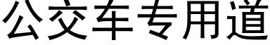 公交車專用道 (黑體矢量字庫)