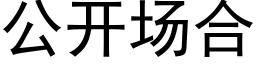 公開場合 (黑體矢量字庫)