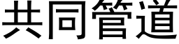 共同管道 (黑体矢量字库)