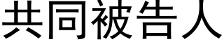 共同被告人 (黑體矢量字庫)