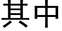 其中 (黑体矢量字库)