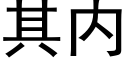 其内 (黑體矢量字庫)